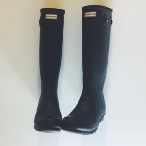 Knee High Navy Hunter Rain Boots